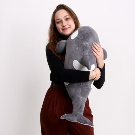 Soft toy "Killed", 80 cm, gray color-7