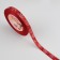 Satin tape "Snowflakes", 10 mm, 23 ± 1 m, red color No. 26