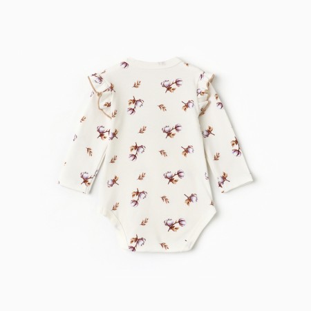 Body baby with long sleeve, white color, height 80-4