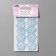 Knitted elements "flowers", 2.8 × 2.8 cm, 10 pcs, blue/white color