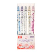 Set of markers, bilateral, metallic colors, 5 colors