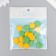 Beads for creativity wood "flat circle" set 20 pcs yellow, green 0.4x1.5x1.5 cm