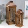Climbing tree "Lanter-linen" cinnamon and copper set 2 pcs 41.5x15x15.5, 58x22x22 cm