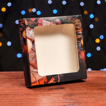 Self -assembly box "New Year's gifts", 16 x 16 x 3 cm