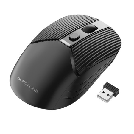 Mouse Borofone BG5, wireless, optical, 1600 dpi, from one AAA battery, black-1