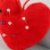 A needle with a loop "Heart", 8.5 × 6.5 × 3.5 cm, red color