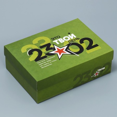 Gift folding box, packaging, "23.02", 21 x 15 x 7 cm