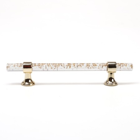 Cappio PK106 bracket handle, m/o 128 mm, d = 12 mm, plastic, color transparent-gold/gold-1