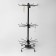 Turntable, 3 tiers of 10 hooks, 30 × 30 × 65, black color
