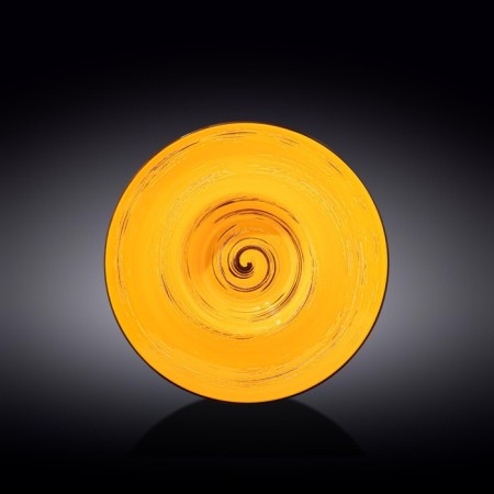 Deep plate Wilmax England Spiral, D = 24 cm, 200 ml, yellow color