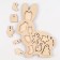 New Year's set for creativity. Wood painting "New Year at Bunny"