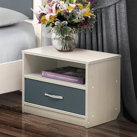 Venice 6 bedside table with a box, the color of the anchor is light / ash Grijio matt