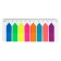Bookmarks with adhesive edge are plastic, 12x45 mm, Erichkrause, "Neon Arrows", 200 sheets, 8 colors