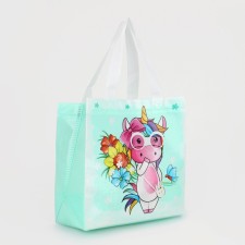 Baby bag without fastener, turquoise color