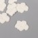 Decor for the creativity of Polystone "Pinettes" White set 6 pcs 3x2.7 cm