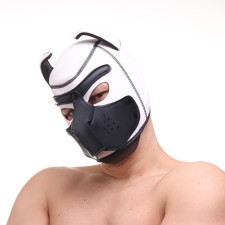 Mask for BDSM Oka-Fucks Puppy Play, Neoprene, Size OS, White
