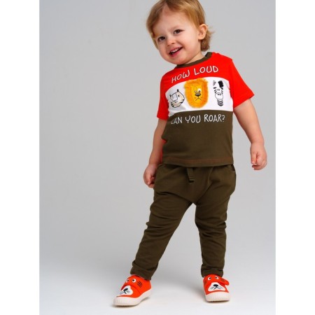 Set for a boy PlayTude: T -shirt and trousers, height 80 cm-1