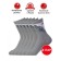 Set of women's socks, size 23-25, 6 pairs, light-gray color