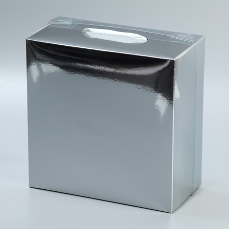 Gift folding box, packaging, "silver", 20 x 20 x 10 cm-3