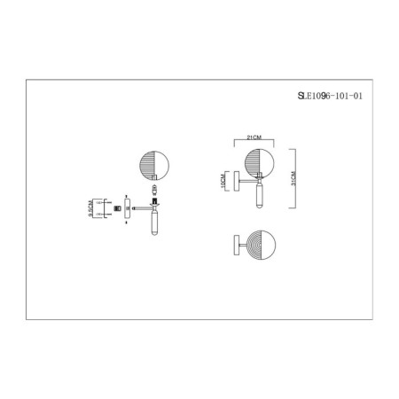 Wall lamp EVOLUCE. Sle1096-101-01. Aveiro. 1x5 W, G9, 4000K, 15x32 cm, chromium color-1