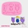Mold Dolyana "Owls", silicone, 10 × 7 × 1.1 cm, color mix