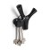 Furniture hook CAPPIO PAW, two -rod, black color