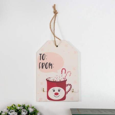 Decorative hooks "hot chocolate with marshmallows" 15x10x1.5 cm
