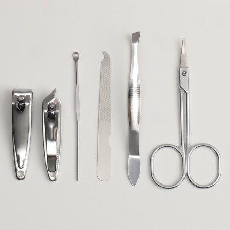 Manicure set, 6 items, in case, color mix-1
