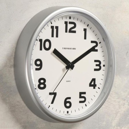 Wall clock, series: classic, smooth move, d = 22.5 cm, gray-1