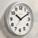 Wall clock, series: classic, smooth move, d = 22.5 cm, gray