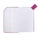 Lotted diary, 120x200 mm 128 sheets, leatherette, gray block 70 g/m2, lies, a refrain with a colored button, lilac