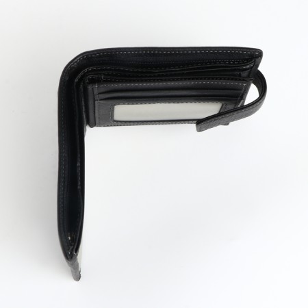 Male purse on the button, black color-3