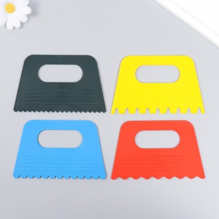 Tools for modeling and adding a form spatula plastic set 4 pcs 8x12.5 cm