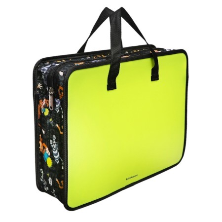Folder with A4+handles, 332 x 268 x 90 mm, Erichkrause "Prostokvashino", 600 μm, lightning from above, yellow-2