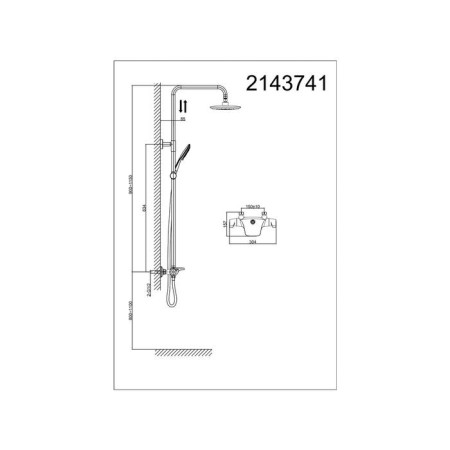 Shower system D&K RHEIN BACH DA2143741B14, color chrome-1