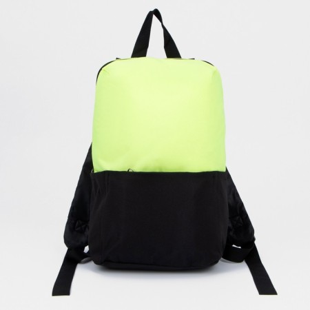 School textile school with pocket, yellow/black color, 22x13x30 cm-1
