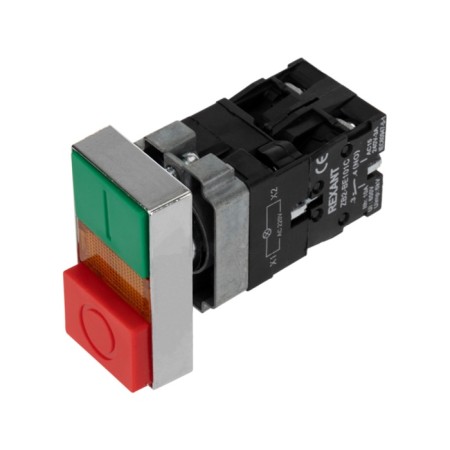 Lay5 "I-O" rectangular button 230 in no+nc