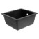 Sin for a kitchen made of stone Zein 27/Q4, 463 x 433 mm, rectangular, overflow, black color