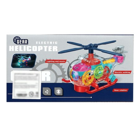 The helicopter "gears", light and sound, works from batteries-9