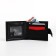 Male purse for magnet, department for bills, for maps, for coins, black color