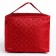 A cosmetic bag with a zipper, with a mirror, the color is red