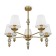 Freya FR1009CL-05BS SIDE, 710x710x600 mm ceiling lamp, E14, 5x40W, brass color