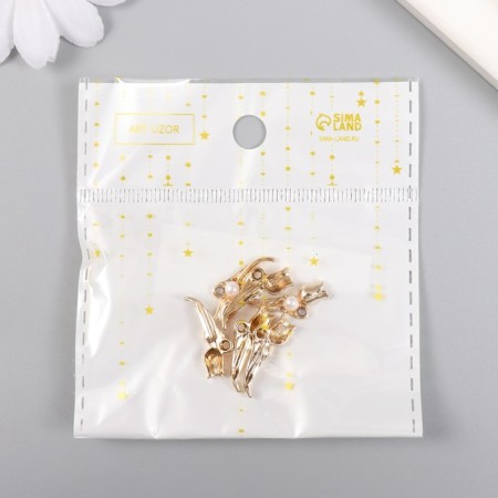 Decor for creativity Metal, plastic "Tulip" 0.8x2.1 cm-3
