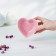 Ceramic Dolyana Salamnik "Heart", 130 ml, 12.5 × 11.5 cm, pink color