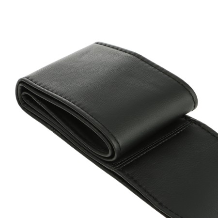 Shooting for the steering wheel, eco-leather, black, thread, needle, size XL, 40-42 cm-2