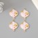 Decor for creativity metal, enamel "Bunny and flowers" 2.7x2.2 cm