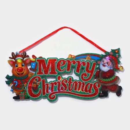 Decorative luminous jewelry (suspension) "Merry Christmas" 17.5x40 cm-4