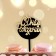 Topper "Happy Birthday", Circle, Black-Black-Golden Color