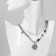 Chain "sun", black color in silver, 40 cm