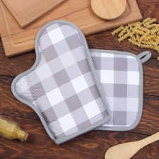 Kit. Set 2 Ave. Ethel Cell 20*20 cm, mittens-dump. 27*20 cm, 100% p/e